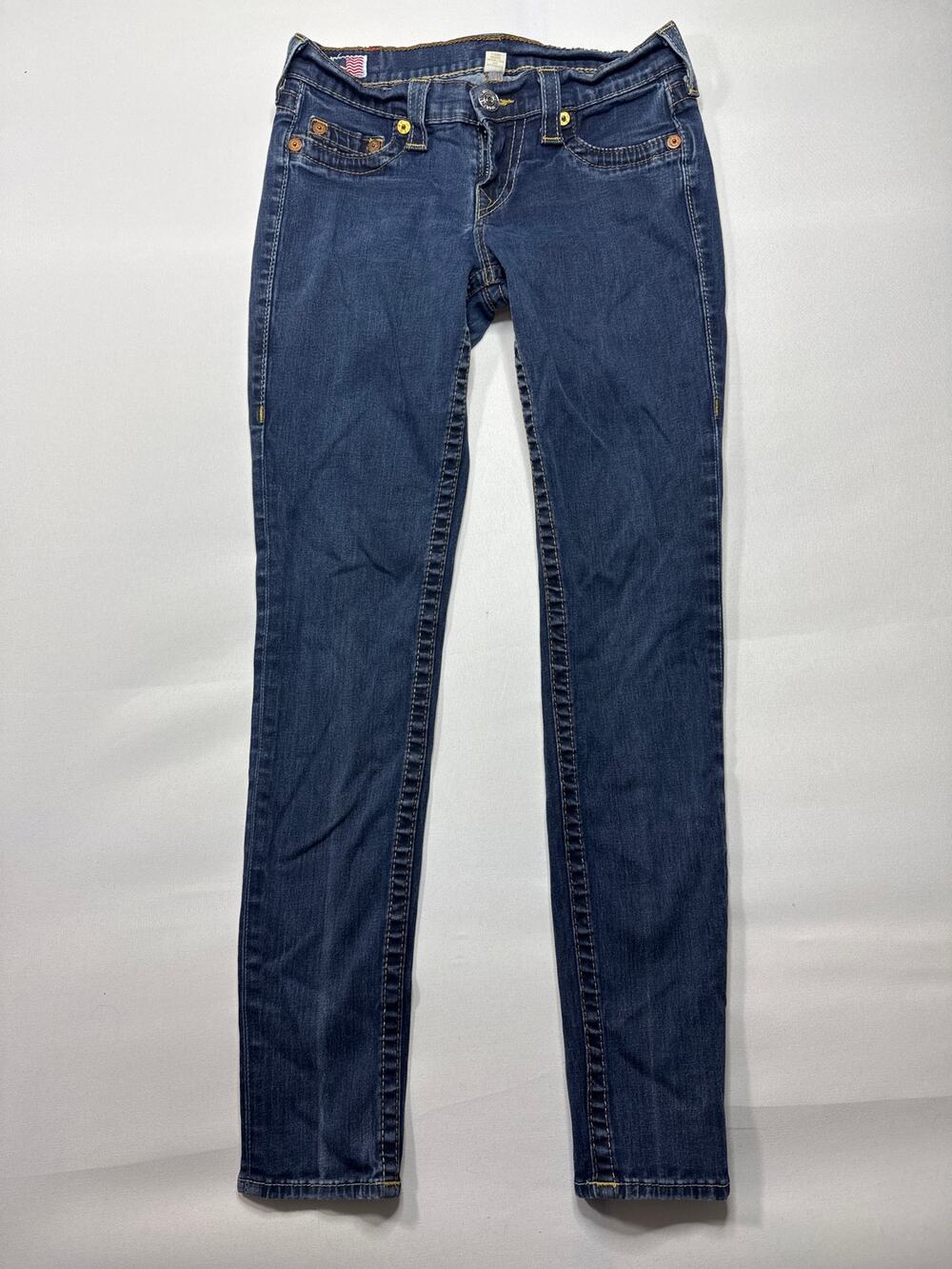True Religion Women's Casey Skinny Blue Jeans - Size‎ 28 (27x28.5)